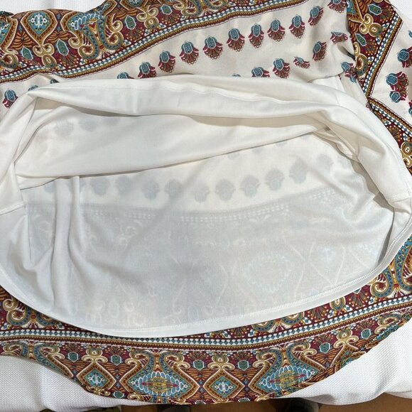 Show me your MuMu Rancho Mirage Lace Up Mini Dress Sz S Western Boho Aztec - Picture 11 of 12